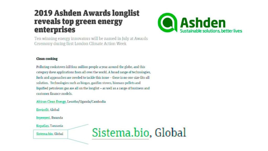 blog, sistemabio, ashden awards